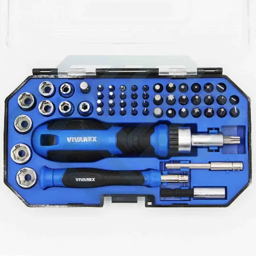 مجموعه ست 55 پارچه بکس و سر پیچگوشتی ویوارکس مدل VR5565-SD