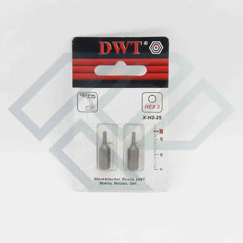 بسته دو عددی سرپیچ گوشتی نوک آلنی DWT طول 2.5 سانتیمتر